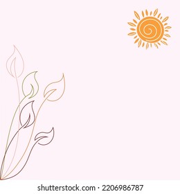 Hand drawn speaking card with pink background