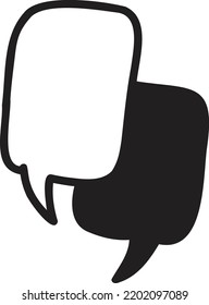 Hand Drawn speech box illustration isolated on background