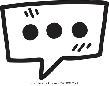 Handgezeichnete Sprachkasten-Illustration einzeln auf Hintergrund