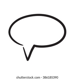 Hand drawn speech bubble
