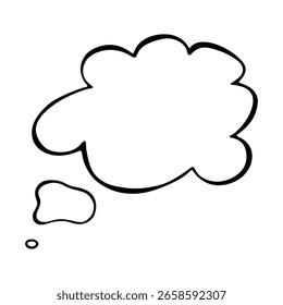 Handgezeichnete Sprechblase Leeres leeres Nachrichtenfeld Textboxrahmen für Banner, Preisschilder, Aufkleber, Design