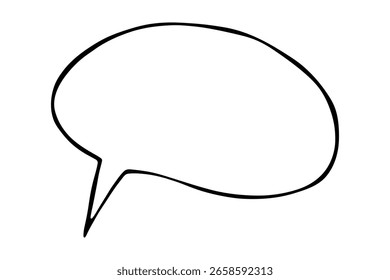 Handgezeichnete Sprechblase Leeres leeres Nachrichtenfeld Textboxrahmen für Banner, Preisschilder, Aufkleber, Design