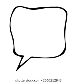 Handgezeichnete Sprechblase Leeres leeres Nachrichtenfeld Textboxrahmen für Banner, Preisschilder, Aufkleber, Design