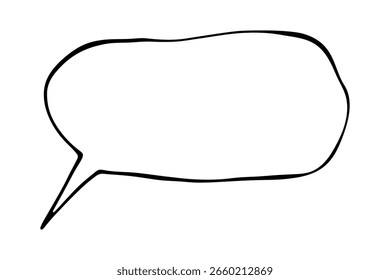 Burbuja de discurso dibujado a mano Caja de mensaje vacía en blanco Marco de caja de texto para Anuncios, etiquetas de Precio, pegatinas, diseño