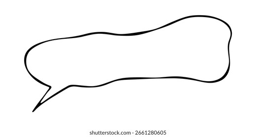 Handgezeichnete Sprechblase Leeres leeres Nachrichtenfeld Textboxrahmen für Banner, Preisschilder, Aufkleber, Design