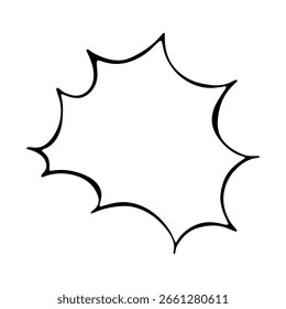 Handgezeichnete Sprechblase Leeres leeres Nachrichtenfeld Textboxrahmen für Banner, Preisschilder, Aufkleber, Design