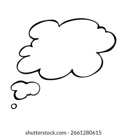 Handgezeichnete Sprechblase Leeres leeres Nachrichtenfeld Textboxrahmen für Banner, Preisschilder, Aufkleber, Design