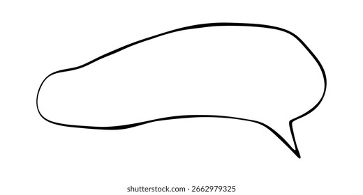Handgezeichnete Sprechblase Leeres leeres Nachrichtenfeld Textboxrahmen für Banner, Preisschilder, Aufkleber, Design