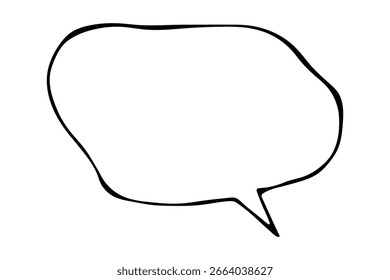 Handgezeichnete Sprechblase Leeres leeres Nachrichtenfeld Textboxrahmen für Banner, Preisschilder, Aufkleber, Design