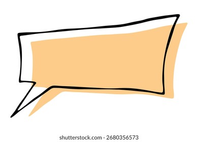Handgezeichnete Sprechblase Leeres leeres Nachrichtenfeld Textboxrahmen für Banner, Preisschilder, Aufkleber, Design