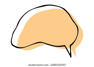 Handgezeichnete Sprechblase Leeres leeres Nachrichtenfeld Textboxrahmen für Banner, Preisschilder, Aufkleber, Design