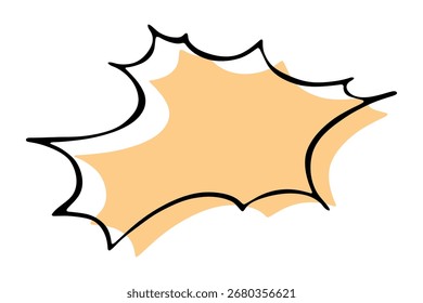 Handgezeichnete Sprechblase Leeres leeres Nachrichtenfeld Textboxrahmen für Banner, Preisschilder, Aufkleber, Design