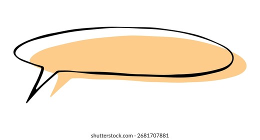 Handgezeichnete Sprechblase Leeres leeres Nachrichtenfeld Textboxrahmen für Banner, Preisschilder, Aufkleber, Design