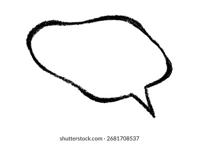 Hand drawn speech bubble Blank empty message box Textbox frame for banners, price tags, stickers, design
