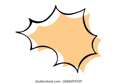 Handgezeichnete Sprechblase Leeres leeres Nachrichtenfeld Textboxrahmen für Banner, Preisschilder, Aufkleber, Design