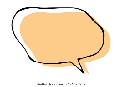Burbuja de discurso dibujado a mano Caja de mensaje vacía en blanco Marco de caja de texto para Anuncios, etiquetas de Precio, pegatinas, diseño
