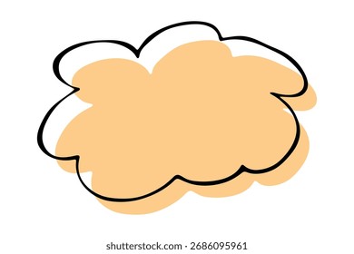 Bolha de fala desenhada à mão Caixa de mensagem vazia em branco Quadro de caixa de texto para banners, etiquetas de preço, adesivos, design