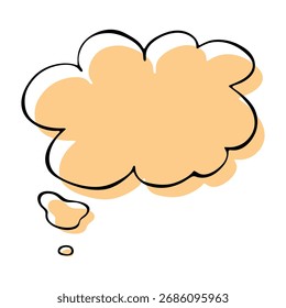 Hand drawn speech bubble Blank empty message box Textbox frame for banners, price tags, stickers, design