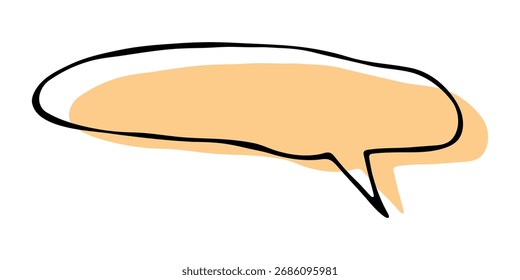 Hand drawn speech bubble Blank empty message box Textbox frame for banners, price tags, stickers, design