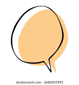 Handgezeichnete Sprechblase Leeres leeres Nachrichtenfeld Textboxrahmen für Banner, Preisschilder, Aufkleber, Design
