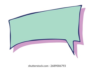 Hand drawn speech bubble Blank empty message box Textbox frame for banners, price tags, stickers, design