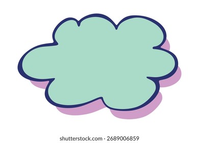 Handgezeichnete Sprechblase Leeres leeres Nachrichtenfeld Textboxrahmen für Banner, Preisschilder, Aufkleber, Design