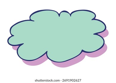 Handgezeichnete Sprechblase Leeres leeres Nachrichtenfeld Textboxrahmen für Banner, Preisschilder, Aufkleber, Design