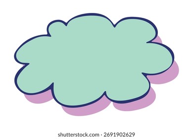 Handgezeichnete Sprechblase Leeres leeres Nachrichtenfeld Textboxrahmen für Banner, Preisschilder, Aufkleber, Design