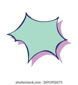 Handgezeichnete Sprechblase Leeres leeres Nachrichtenfeld Textboxrahmen für Banner, Preisschilder, Aufkleber, Design