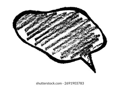 Bolha de fala desenhada à mão Caixa de mensagem vazia em branco Quadro de caixa de texto para banners, etiquetas de preço, adesivos, design