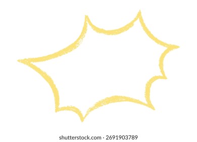 Handgezeichnete Sprechblase Leeres leeres Nachrichtenfeld Textboxrahmen für Banner, Preisschilder, Aufkleber, Design