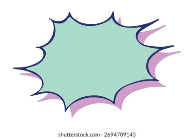 Handgezeichnete Sprechblase Leeres leeres Nachrichtenfeld Textboxrahmen für Banner, Preisschilder, Aufkleber, Design