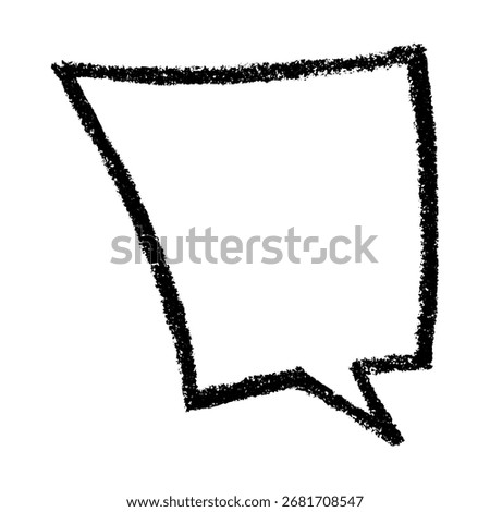 Hand drawn speech bubble Blank empty message box Textbox frame for banners, price tags, stickers, design