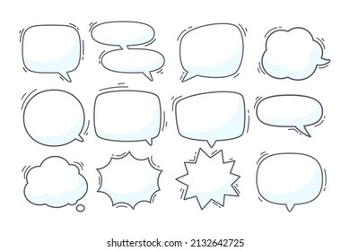hand drawn speech bubble
 for chatting cartoon characters.
