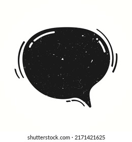 Hand drawn speech bubble design template