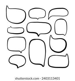 Handgezeichnete Sprechblase-Doodle