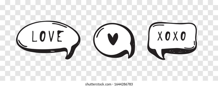 Hand drawn speech bubble explosion. Pop art design object. Comic book doodle element for dialog. Cartoon style vector collection