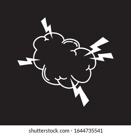 Hand drawn speech bubble explosion. Pop art design object. Comic book doodle element for dialog. Cartoon style vector collection