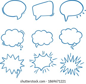 hand drawn speech bubble icon