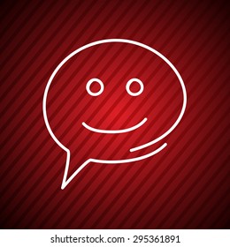hand drawn speech bubble icon vector with emotion