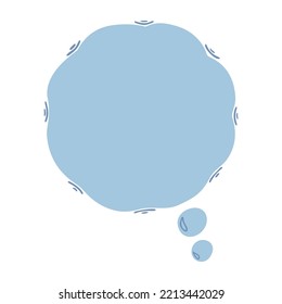 Hand drawn speech bubble isolated on a white background. Doodle, illustration in a simple flat style. It can be used for decoration of textile, paper and other surfaces.