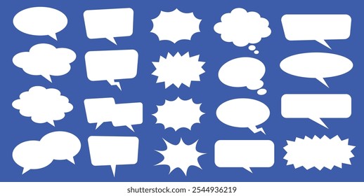 Hand drawn speech bubble set collection vector