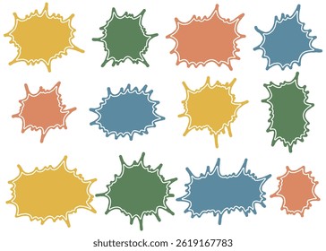 Conjunto de Bolhas de Fala Desenhado à Mão, Conjunto de Quadros, Bolha de Grito, Design Pop, Comic
