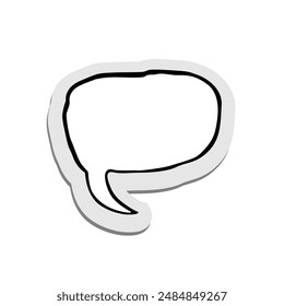 Hand drawn speech bubble sticker