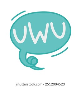 Hand Drawn Speech Bubble - Uwu