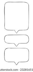 Hand drawn speech bubble vector collection