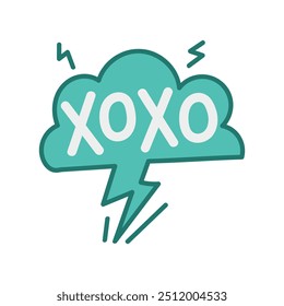 Hand Drawn Speech Bubble - Xoxo