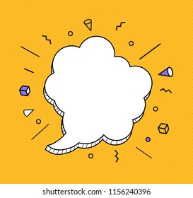 Hand drawn speech bubbles icon. Vector Illustration EPS10