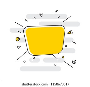 Hand drawn speech bubbles icon. Vector Illustration EPS10