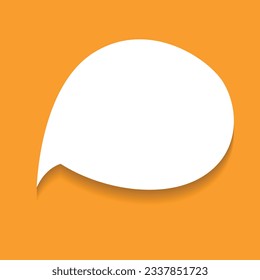 hand drawn speech bubbles set on yellow orange background Editable Free Vector